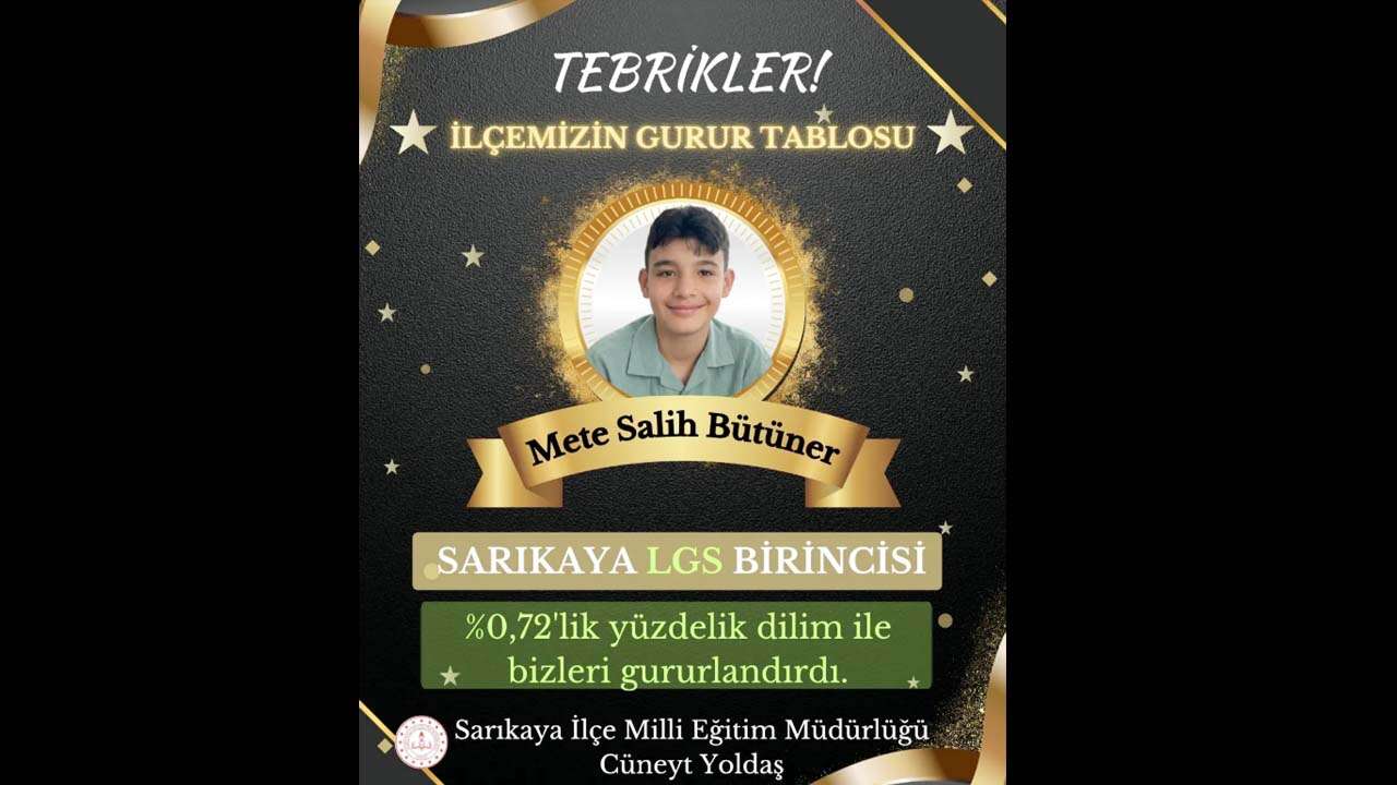 Sarıkaya'nın Gururu! LGS'de Büyük Başarı