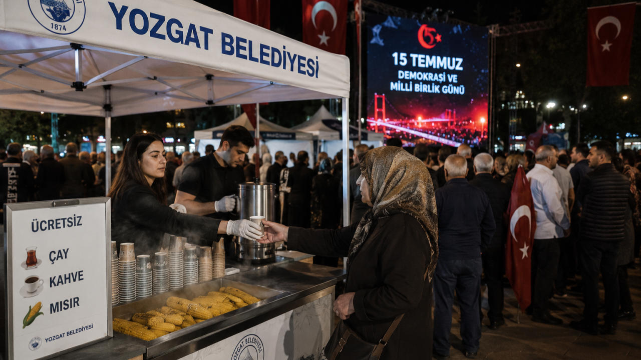 Yozgat Belediyesi'nden 15 Temmuz Jesti
