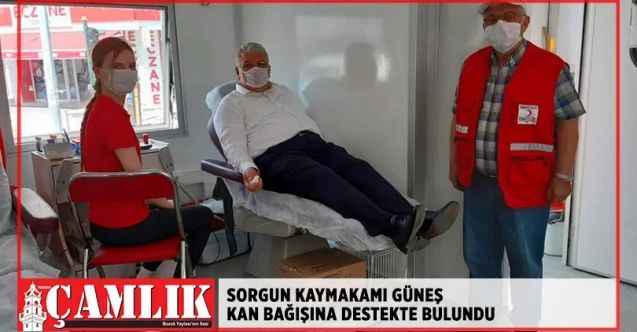 Sorgun Kaymakamı Bahadır Güneş kan bağışı kampanyasına destek oldu