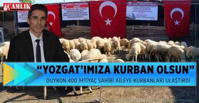 DUYKON 400 ihtiyaç sahibi aileye kurbanları ulaştırdı