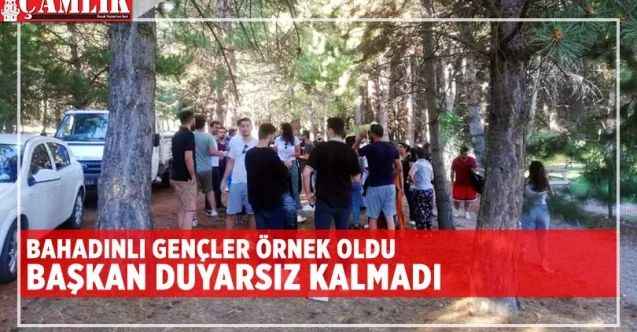 Bahadınlı gençler örnek oldu başkan duyarsız kalmadı