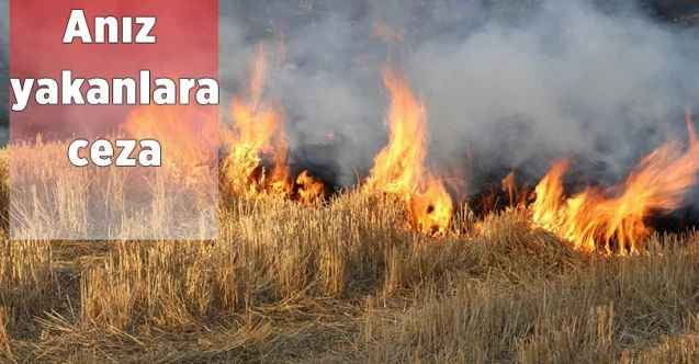 Yozgat’ta anız yakan 6 çiftçiye 4 bin 453 lira ceza kesildi