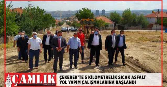 Çekerek'te 5 Kilometrelik sıcak asfalt yol yapım çalışmaları başladı