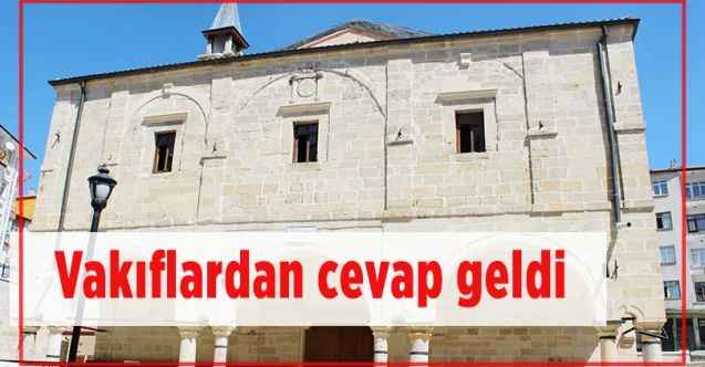 Fatih Camii ile ilgili Sivas Vakıflar Bölge Müdürlüğü'nden cevap geldi