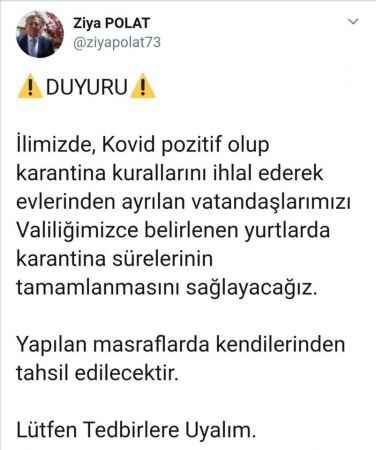 Yozgat Valisi Ziya Polat uyardı!