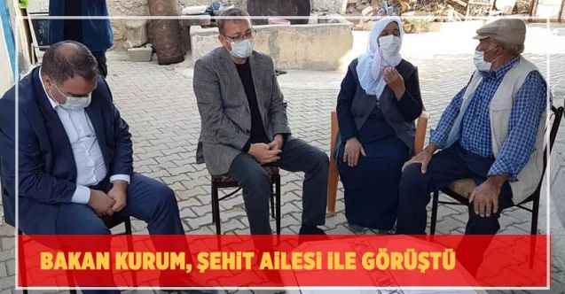 Bakan Kurum, şehit ailesi ile görüştü