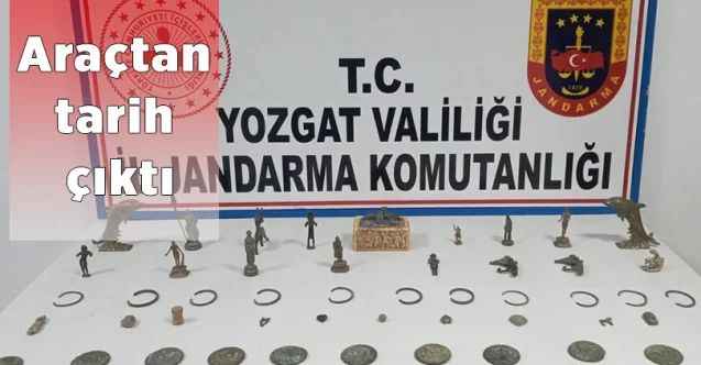 Yozgat'ta durdurulan araçtan kaçak tarih çıktı, 4 kişi tutuklandı