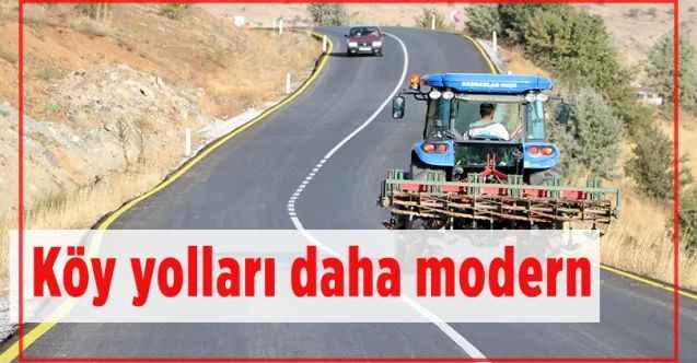 Yozgat'ta köy yolları sıcak asfalt ile daha modern hale getiriliyor