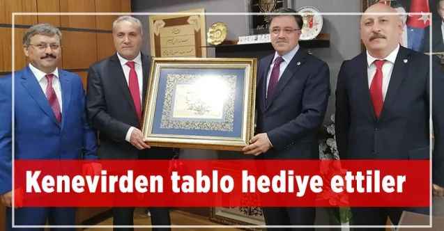 Kenevirden tablo hediye ettiler