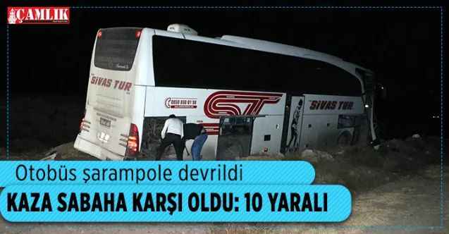 Yozgat’ta yolcu otobüsü şarampole düştü: 10 kişi yaralandı