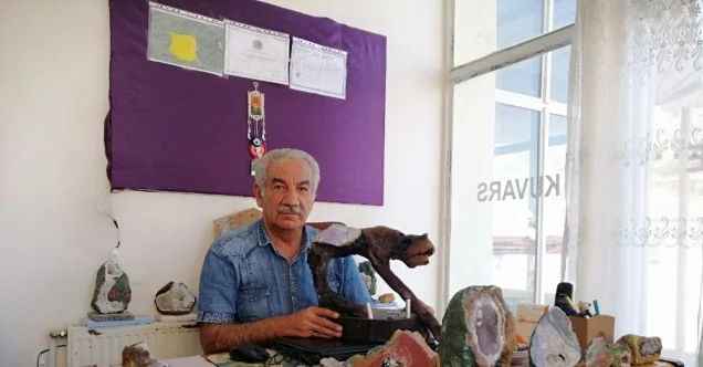 Ametist taşının ahşapla muhteşem uyumu