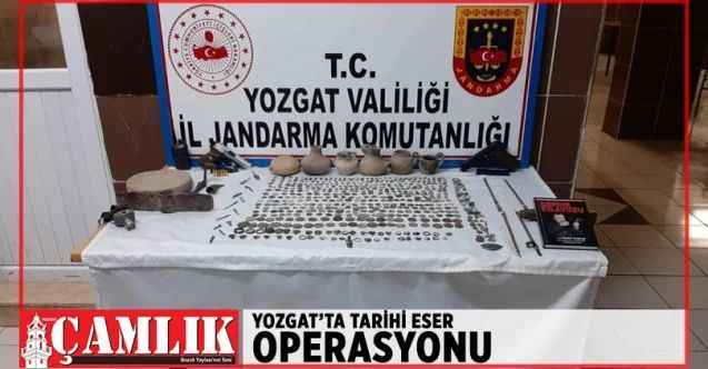 Sarıkaya'da tarihi eser operasyounu