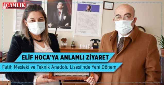 Fatih Mesleki ve Teknik Anadolu Lisesi müdüresi Elif Köroğlu Tumgan’a anlamlı ziyaret