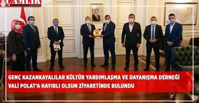 Genç Kazankayalılar Kültür Yardımlaşma ve Dayanışma Derneği ve Yönetim Kurulu Vali Ziya Polat’a hayırlı olsun ziyaretinde bulundu