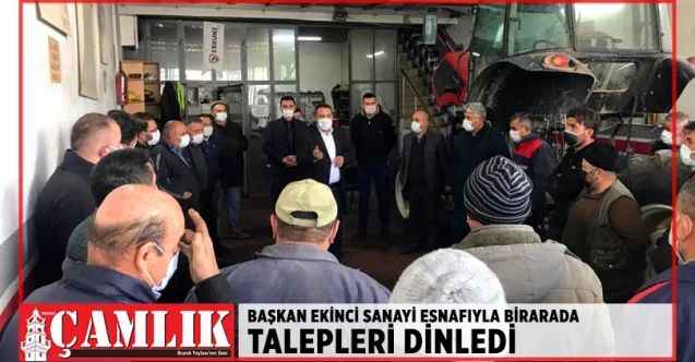 Sorgun Belediye Başkanı Erkut Ekinci sanayi esnafıyla bir arada