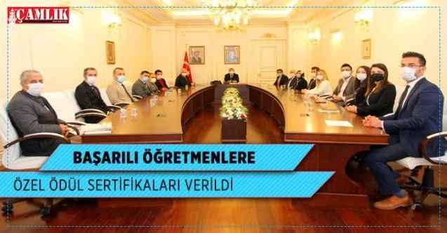 Başarılı öğretmen ve okullara sertifikaları verildi