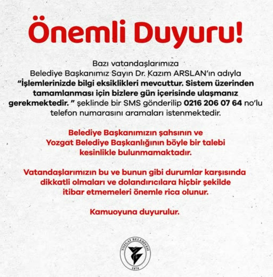 O Mesaj Yozgat’ı Karıştırdı