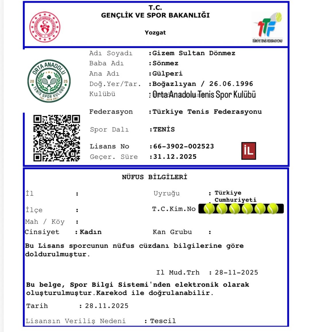???? Orta Anadolu Tenis Spor Kulübü İlk Yetişkin Lisanslı Oyuncumuz ????Bugün Benim Için Çok Özel (1)